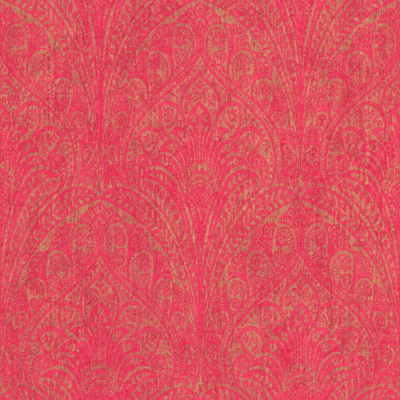 Rasch Vliestapete, Mustertapete Indian Style dunkelpink 