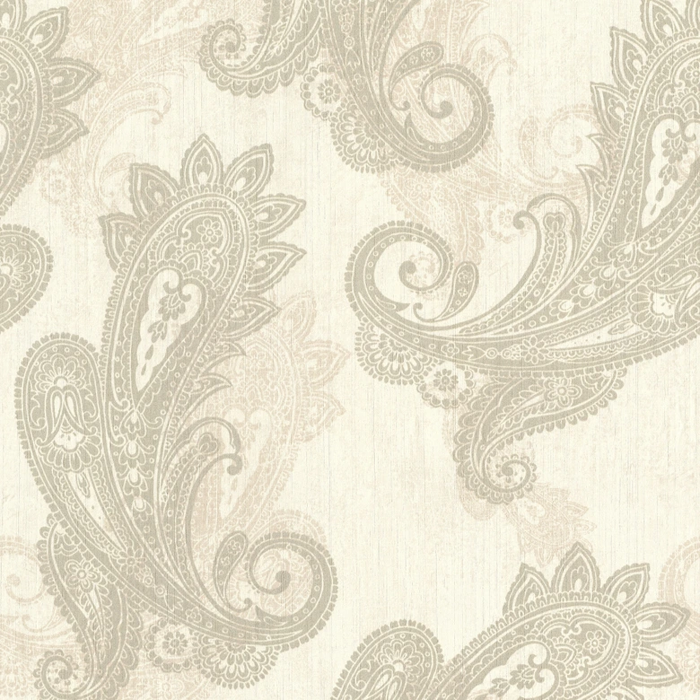 Rasch Vliestapete, Mustertapete Indian Style taupe hell 