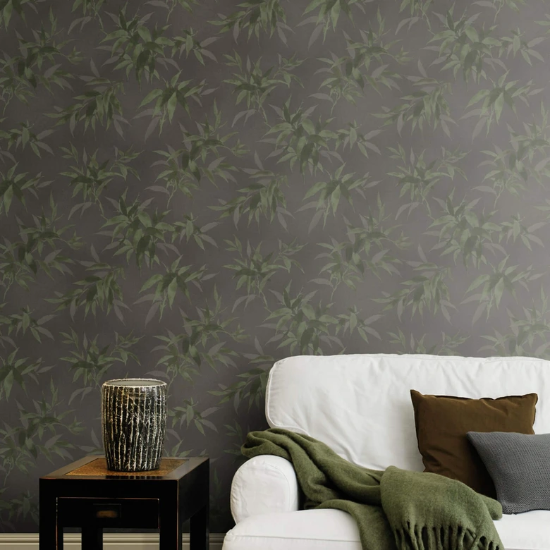 Rasch Vliestapete Kimono anthrazit 