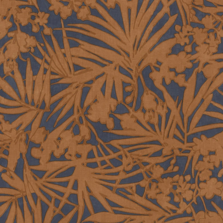 Blumentapete, Vliestapete Paraiso blau 