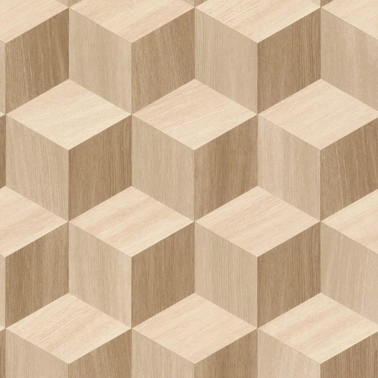 Papier peint intissé Rasch, papier peint à motifs Salsa beige clair 