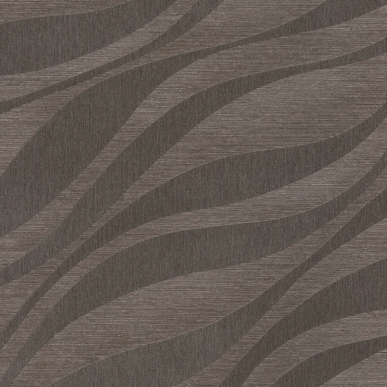 Papier peint ondulé, papier peint intissé Sky Lounge gris-brun 