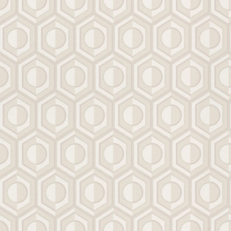 Papier peint intissé Rasch, papier peint à motifs Sophia blanc crème 