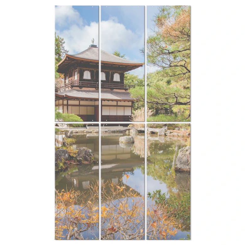 Divisorio per ambienti, schermo, schermo appeso per la privacy Tempio giapponese 