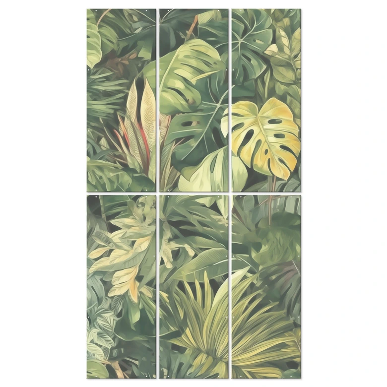 Séparation de pièce, paravent, paravent suspendu Plantes de la jungle - Jaszke 