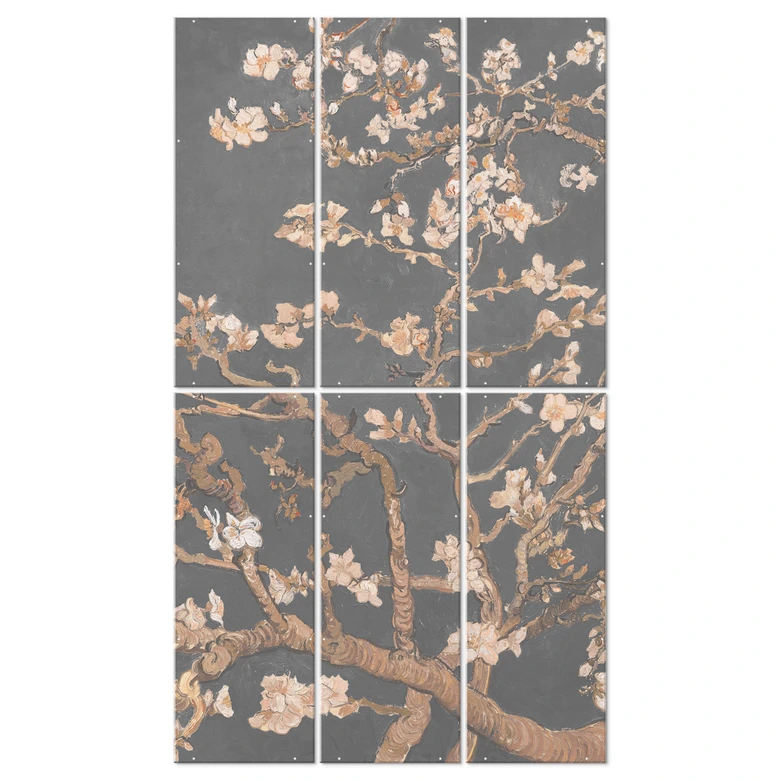 Séparation de pièce, paravent, paravent suspendu Fleur d'amandier automnale - Van Gogh 