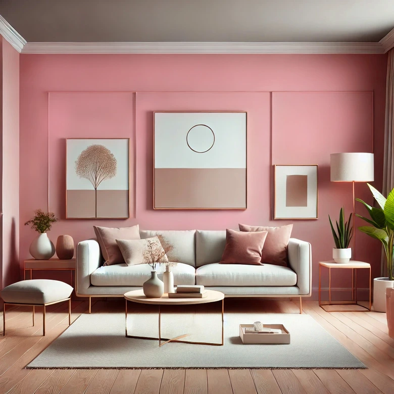 Rosa Wandfarbe matt | Innenfarbe in Top-Qualität | beruhigende und einladende Atmosphäre 