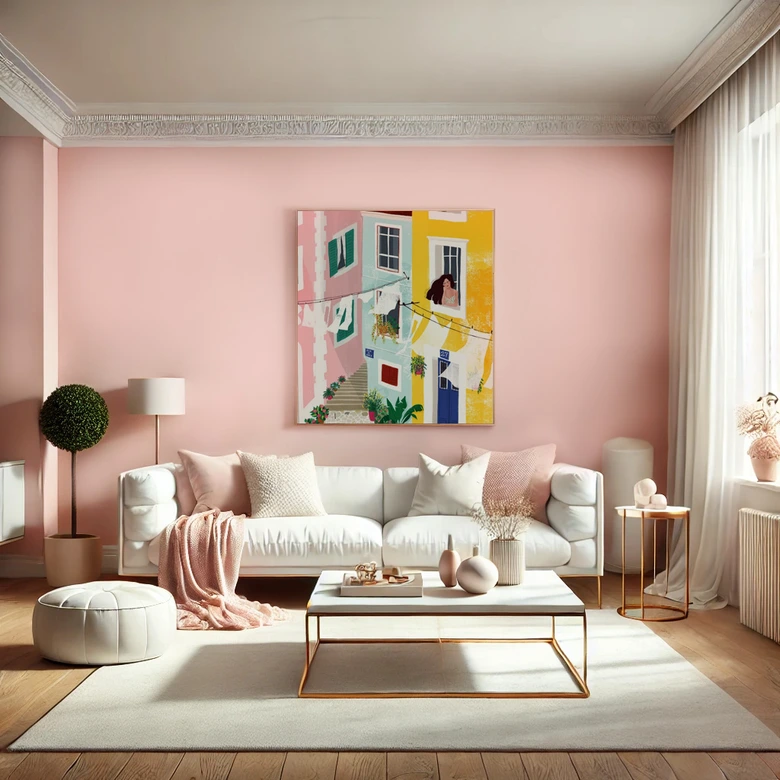 Rosa Wandfarbe matt | Innenfarbe in Top-Qualität | beruhigende und einladende Atmosphäre 