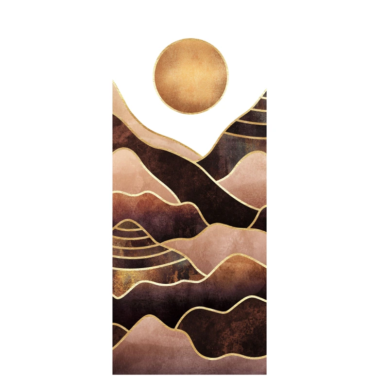 Wall sticker round arch wall panel sunset - Fredriksson - narrow 