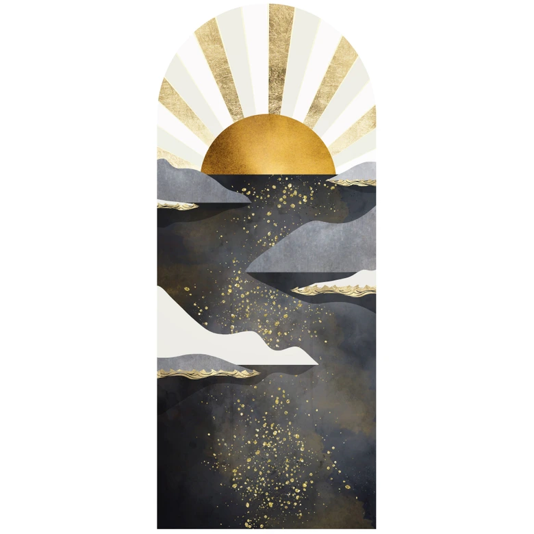 Wandtattoo Rundbogen Wandpaneel Goldene Dämmerung - SpaceFrog Designs - schmal 