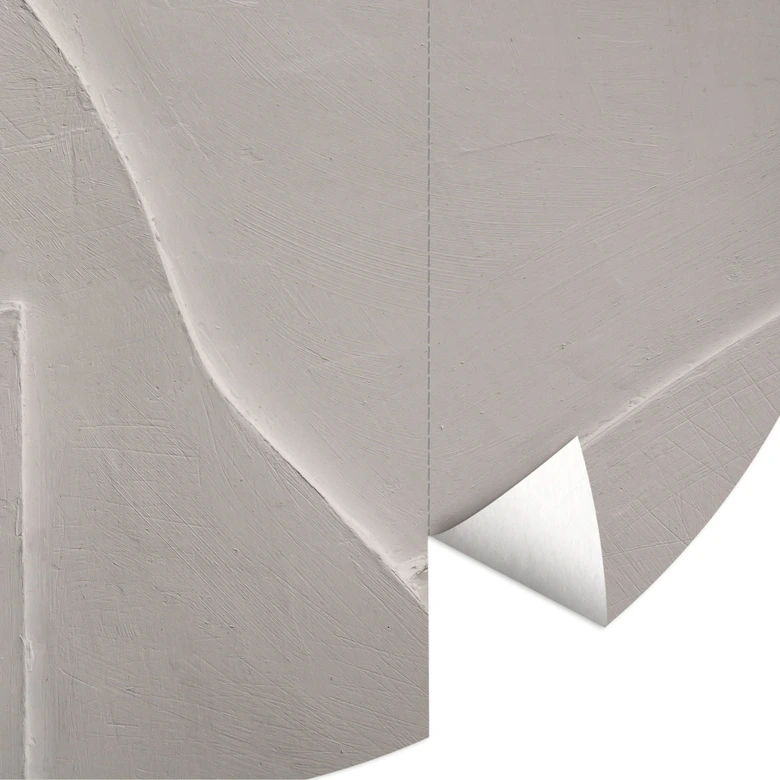 Fototapet Abstrakta strukturer i mjuk beige - Böhmer - Rund - non-woven tapet/självhäftande non-woven tapet 