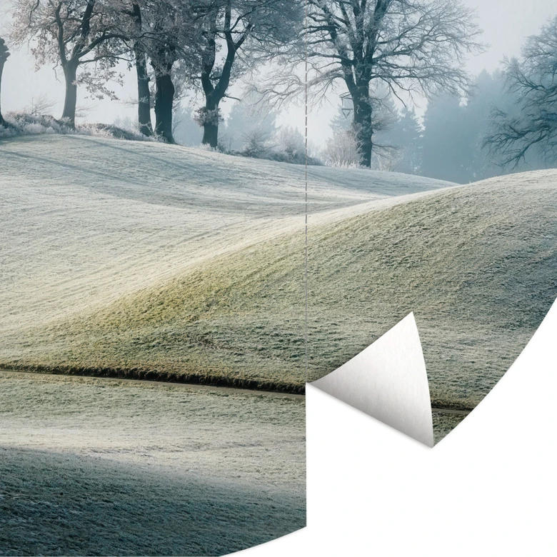 Colinas heladas | fotomural naturaleza - Eisenmann - redondo - Papel pintado autoadhesivo/no tejido 