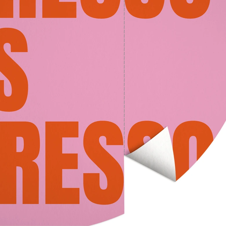 Fototapete More Espresso Less Depresso - Fritsch - Rund - Selbstklebend/Vlies 