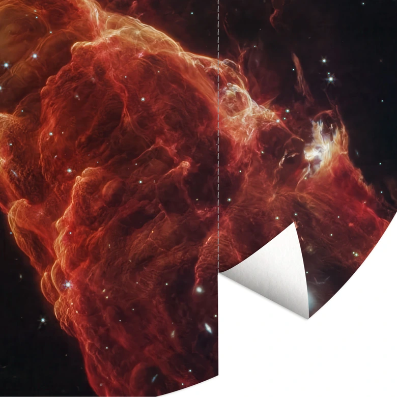 Fototapet James Webb Telescope - Cosmic Hurricane Herbig Haro 49/50 - Rund - vliesetapet/selvklæbende non-woven tapet 