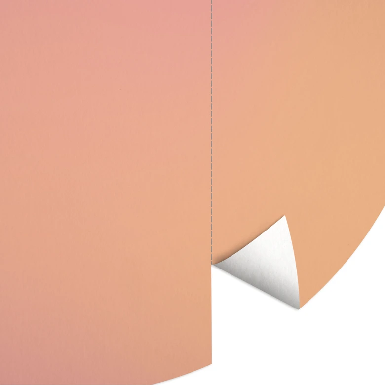 Fototapete Ombre - Himbeer-Eis - Rund - Selbstklebend/Vlies 