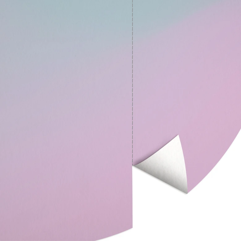 Papier peint photo rond Ombre - Rêve de barbe à papa - papier peint intissé/papier peint intissé autocollant 