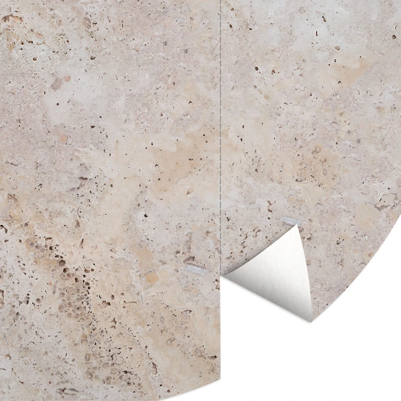 Fotomural de piedra beige - Pictufy Studio - Redondo - Papel pintado autoadhesivo/no tejido 