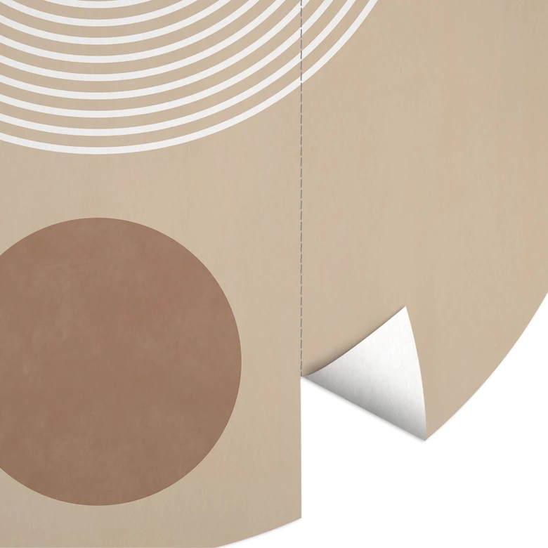 Wall Mural Abstract Geometry in Balance - Ristova - Round - non self-adhesive/self-adhesive wallpapers 