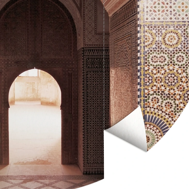 Fototapete Orientalisches Tor mit Mosaik - Sisi & Seb - Rund - Selbstklebend/Vlies 