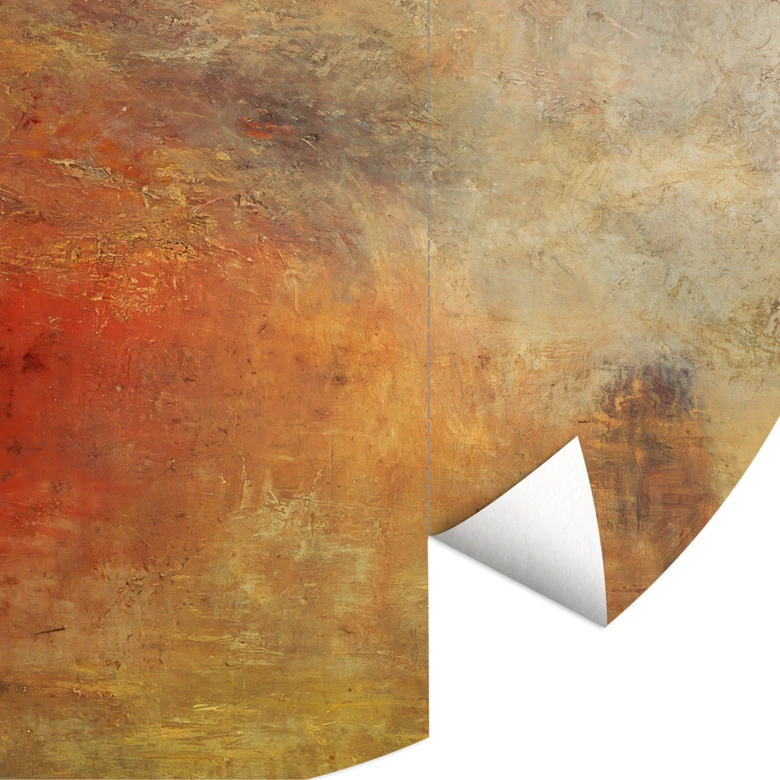 Fototapete Turner - Sonnenuntergang über einem See - Rund - Selbstklebend/Vlies 