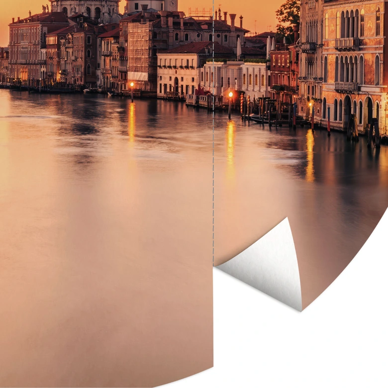 Fototapete Sonnenuntergang in Venedig - Zhang - Rund - Selbstklebend/Vlies 