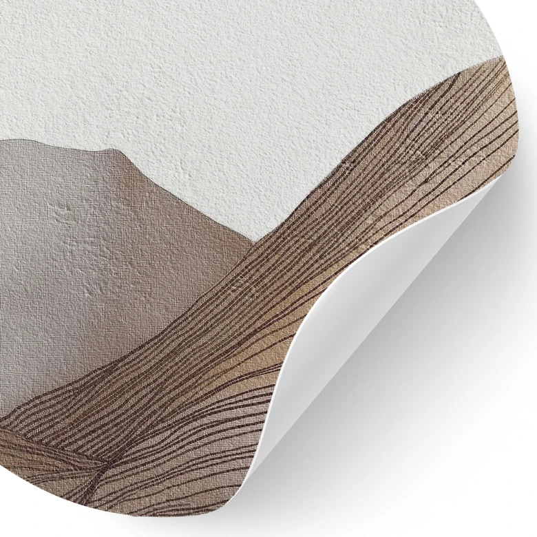 Wandtattoo Minimalistische Bergskizze - Alma - Rund 