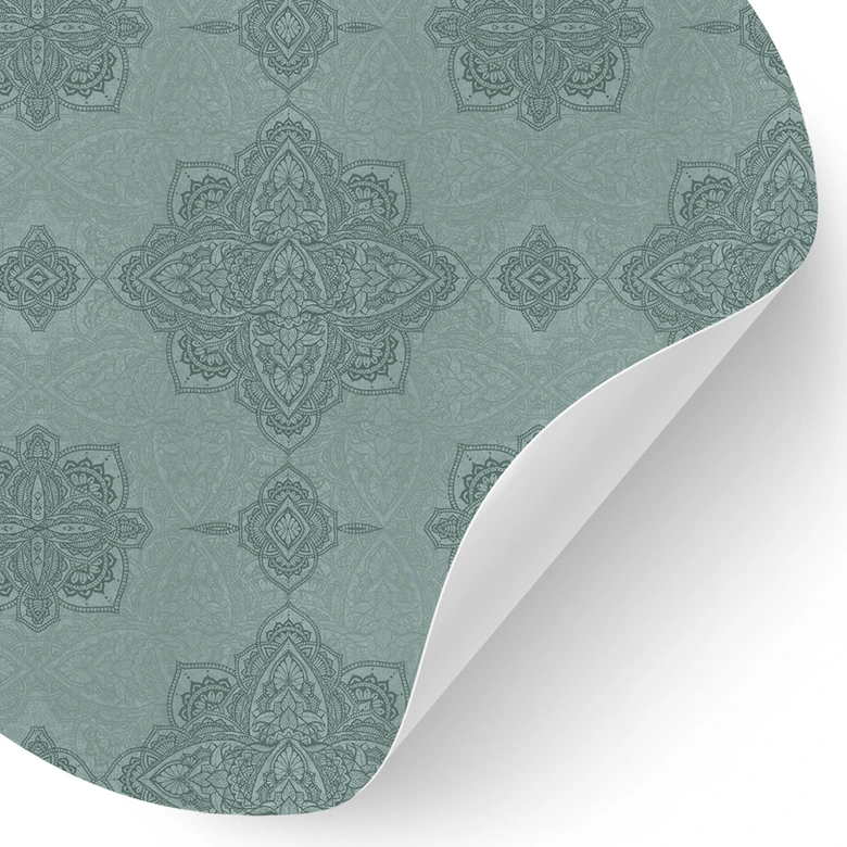 Wandtattoo Mandala-Muster Marrakesch Grün - Bloomery Decor - Rund 
