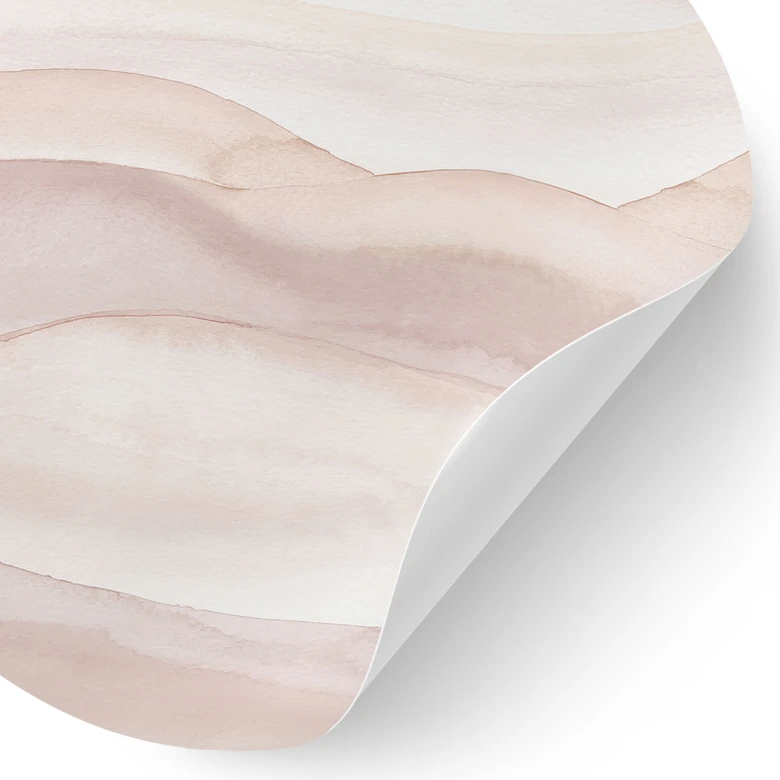 Wall sticker Gentle hills in watercolor - Bloomery Decor - Round 