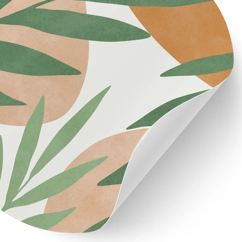 Wandtattoo Abstrakte Zweige im tropischen Look - Costa - Rund 