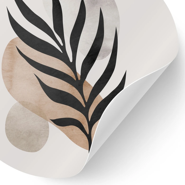 Wandtattoo Botanische Silhouette mit kunstvoller Geometrie - Costa - Rund 