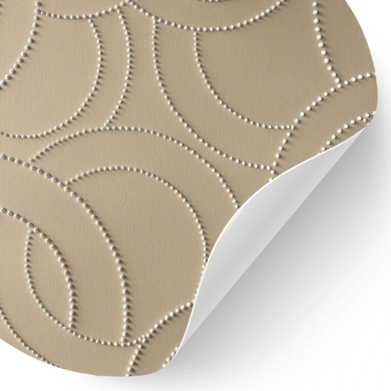 Wandtattoo Abstrakte Ringe beige - Grande - Rund 