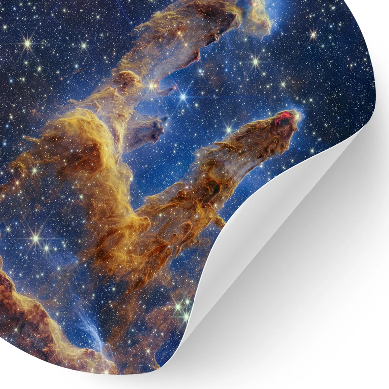 Wandtattoo James Webb Telescope - Pillars of Creation - Rund 