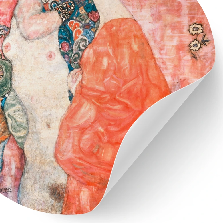 Sticker mural Klimt - Les Amies - Rond 