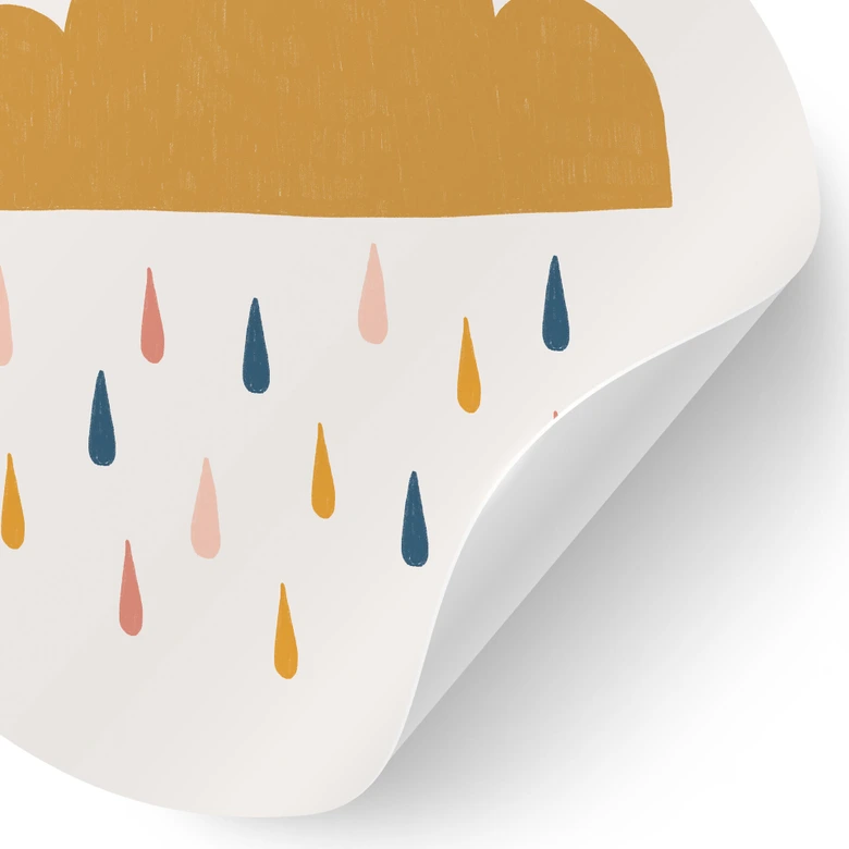 Wall Sticker Munter regn i pastelfarver - Menina Lisboa 