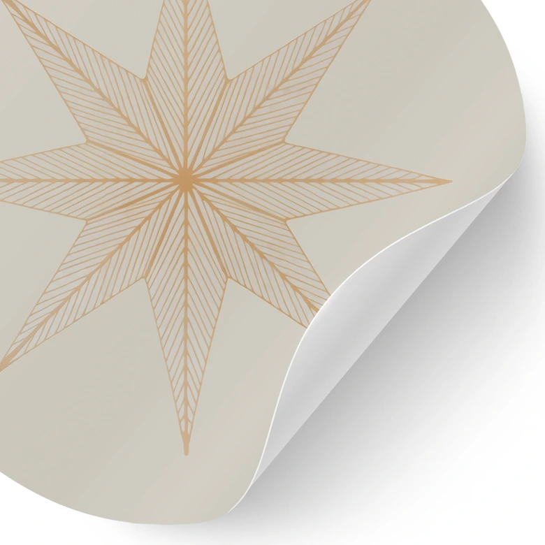 Wandtattoo Geometrischer Goldstern - Magnusson - Rund 