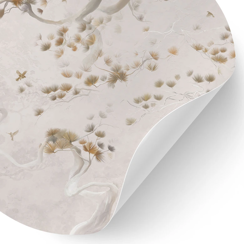 Wandtattoo Elegante Kiefer im asiatischen Stil - Ms Tiff - Rund 