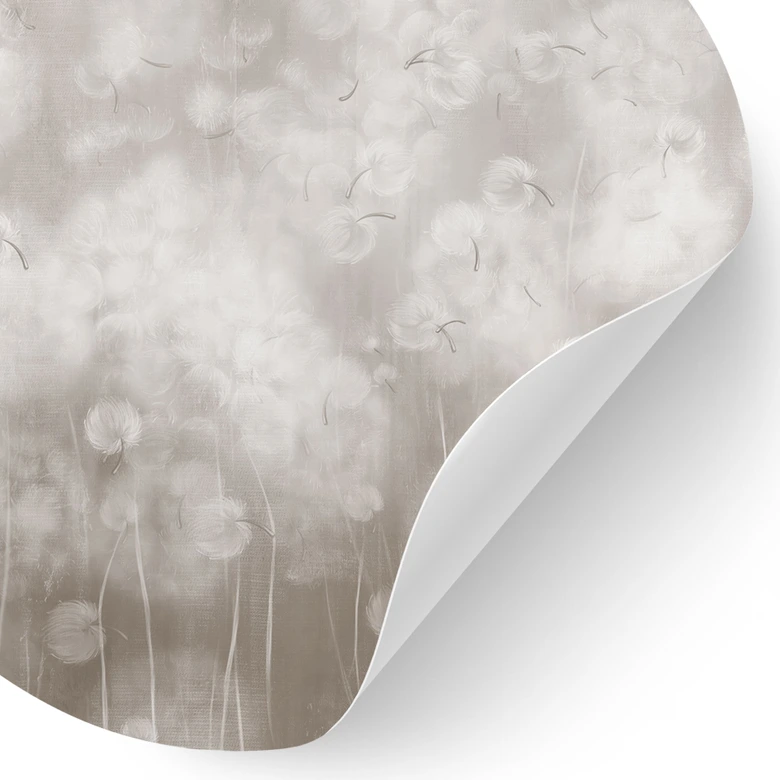 Blumen Wandtattoo Pusteblumen Traum in Beige - Ms Tiff - Rund 