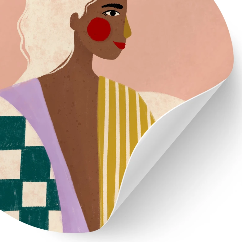 Wall sticker Woman in Samples: A modern icon - Müller - Round 