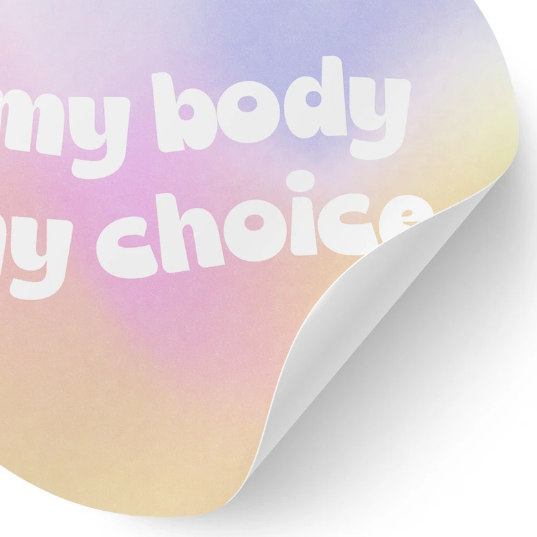 Wandtattoo My body my choice - Rund 