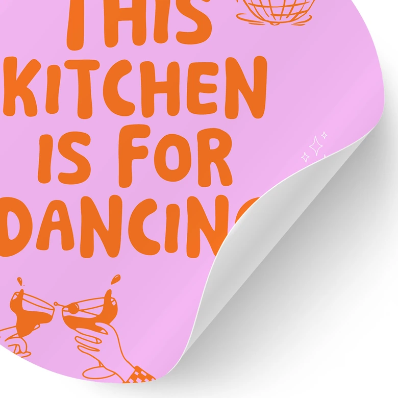 Wandtattoo This kitchen is for dancing - Ohkimiko - Rund 