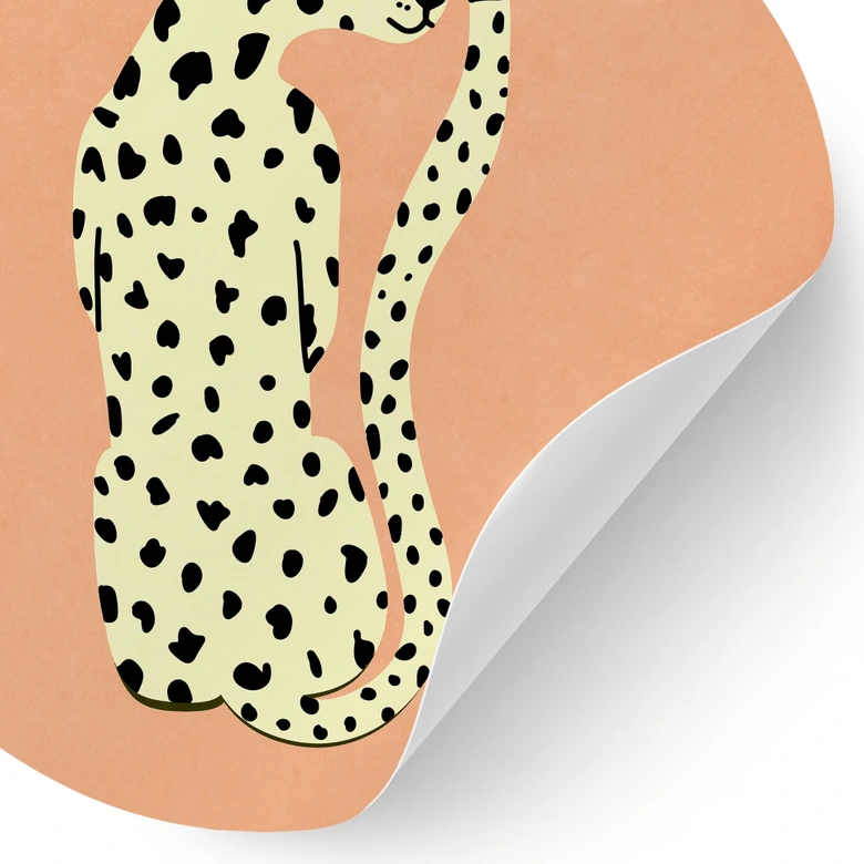 Wandtattoo Eleganter Gepard mit Sonnenbrille - Oltmanns - Rund 