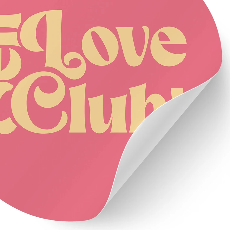 Wandtattoo Self Love Club Pink - Prints by Ayleen - Rund 