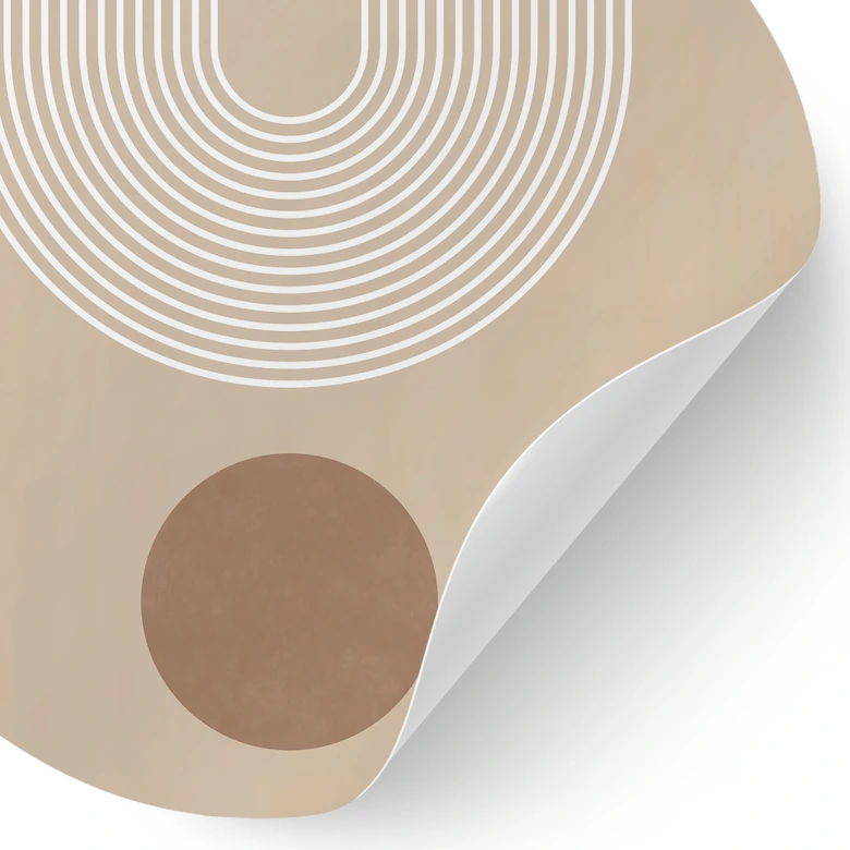 Wandtattoo Abstrakte Geometrie in Balance - Ristova - Rund 