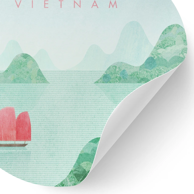 Sticker mural La baie d'Halong lors d'un voyage au Vietnam - Rivers - Rund 