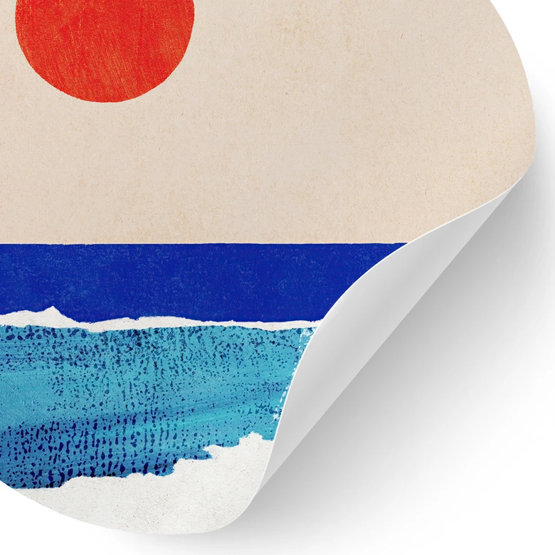 Wallsticker Rolig strand ved solnedgang - Rivers - Rund 