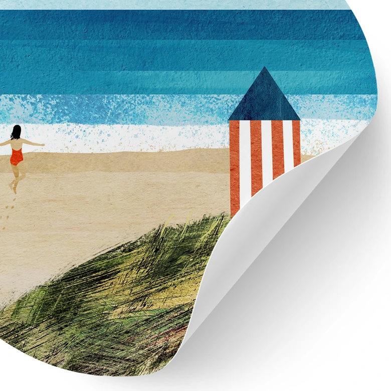 Wall sticker Vacation by the sea with dune view - Rivers - Round 