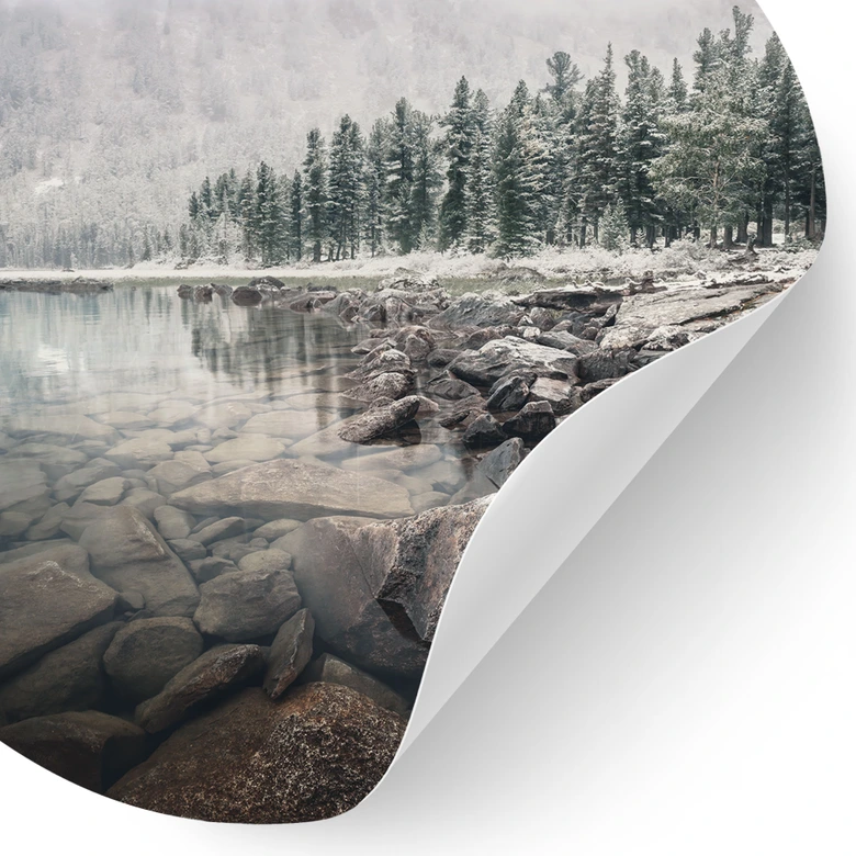 Wandtattoo Winterwald am See - Rostovskiy - Rund 