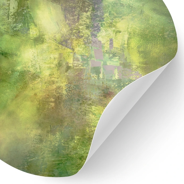 Wallsticker färgspel i guldgrönt - Schmucker - Rund 