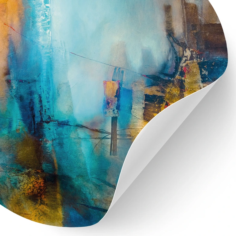 Wandtattoo Fernes blaues Licht - Schmucker - Rund 