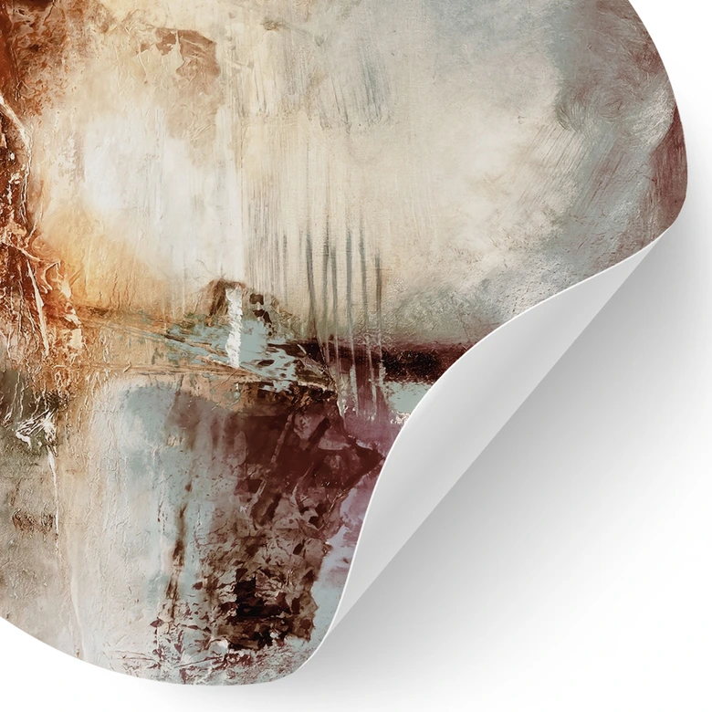 Sticker mural Traces dorées dans la lumière du brouillard - Schmucker - Rond 